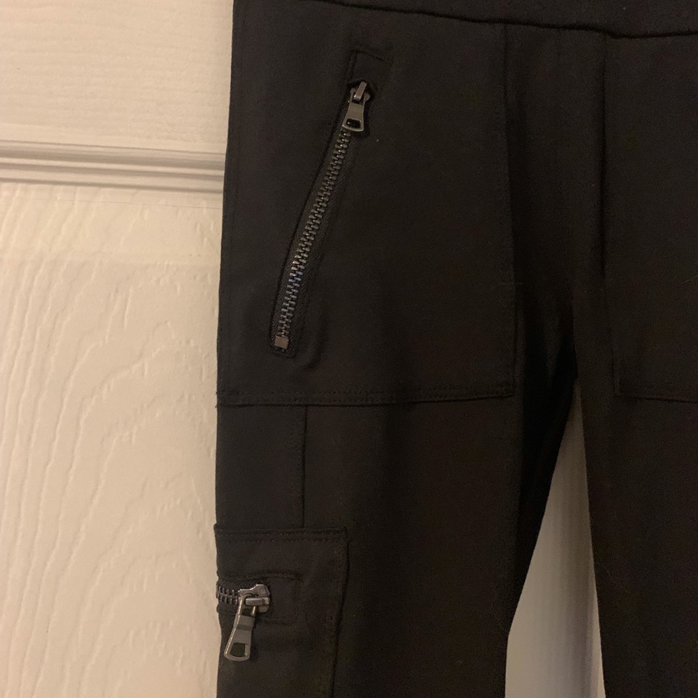 Black Zip Pocket Yoga Pant by Justice - Picture 2 of 4